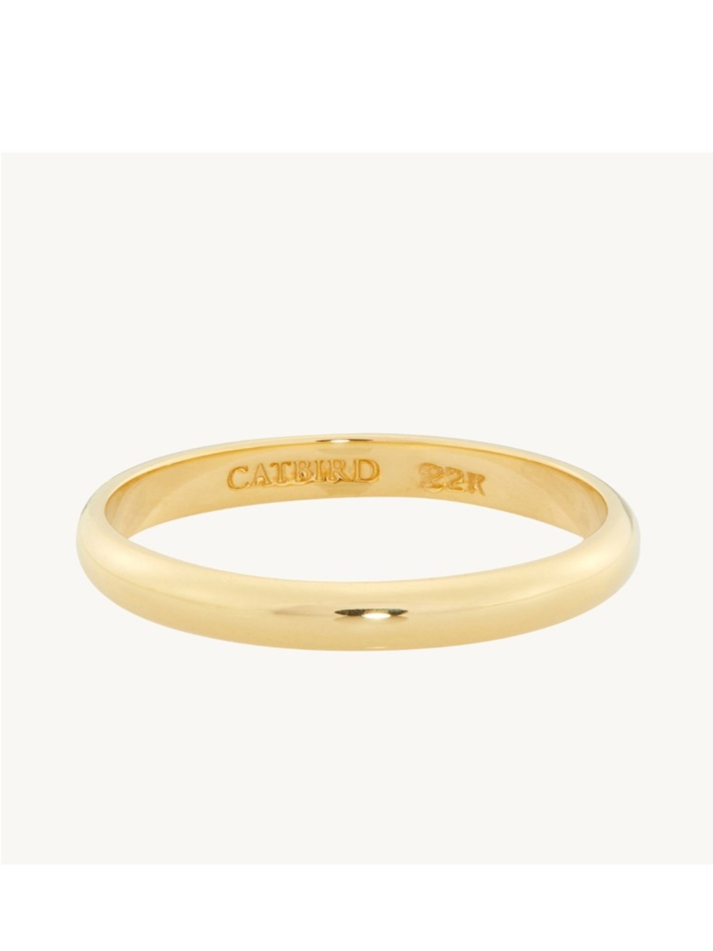 Catbird 22K Solid Gold Old World Classic Wedding Band Size 7.5 - Picture 3 of 13